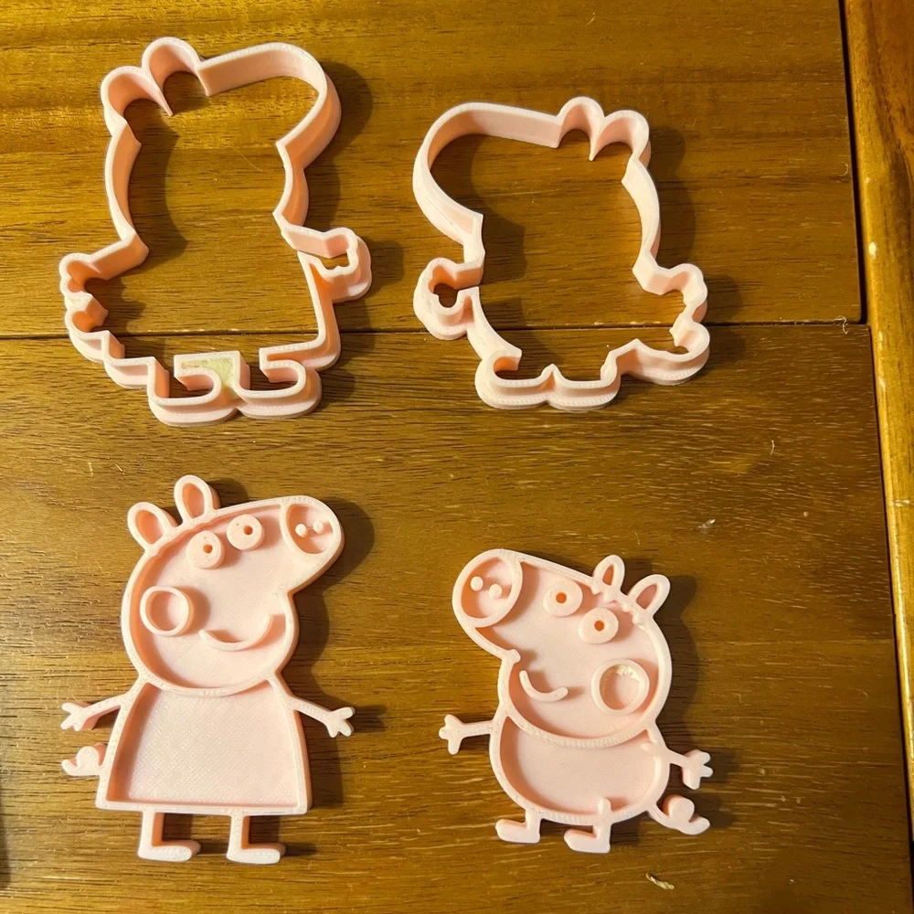 Peppa pig cookie cutter and stamp